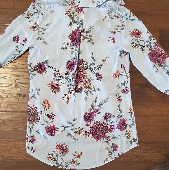 NWT Candies button down floral shirt size M - Picture 5 of 7
